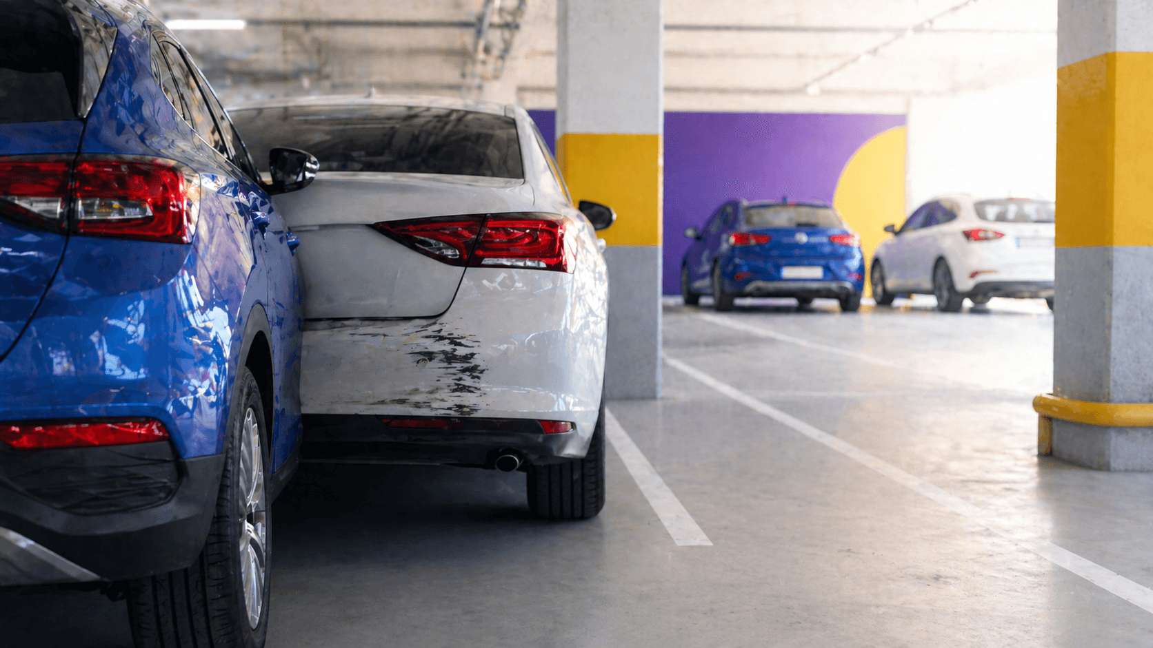 Incidente in parcheggio privato